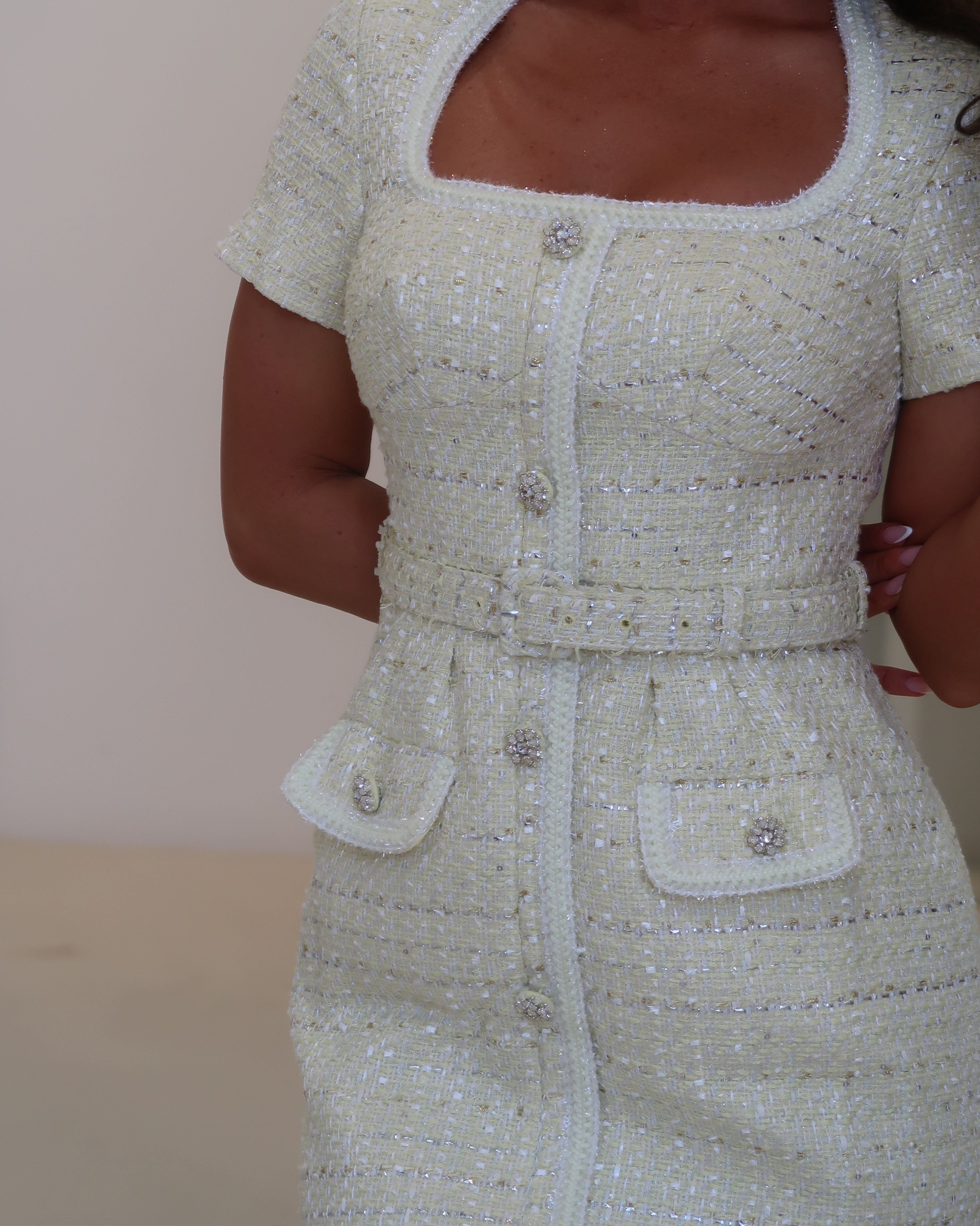 Mondrian Tweed Mini Dress